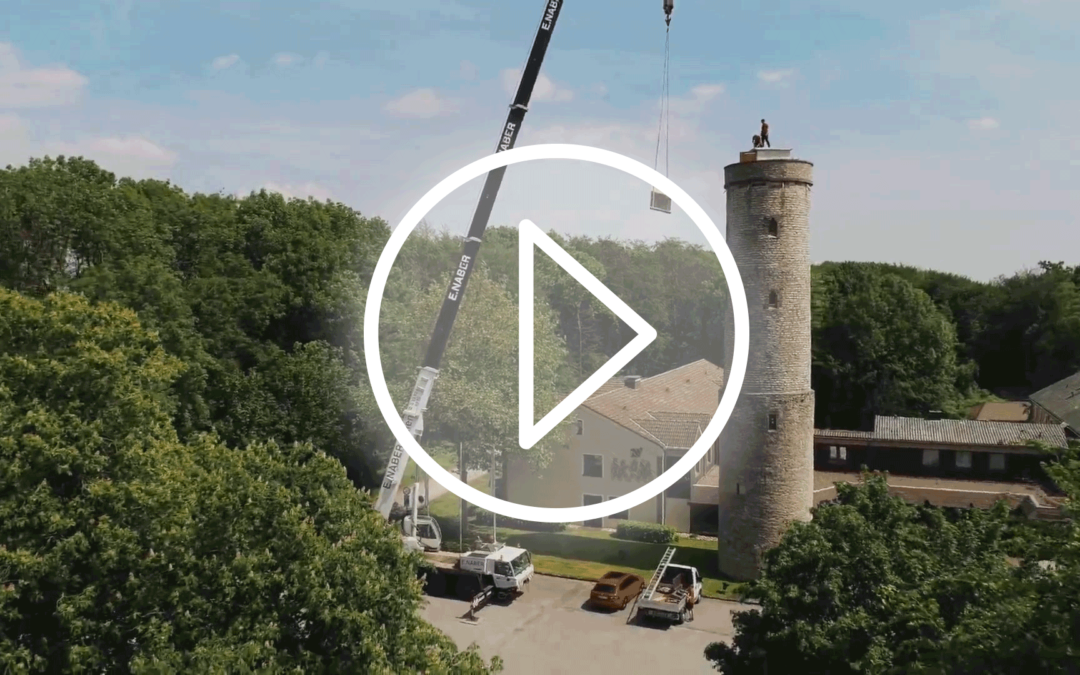 Dachreparatur der Soestwarte am Höxberg